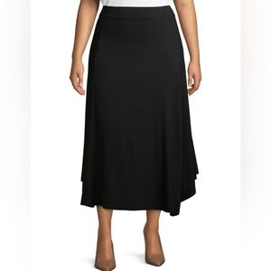 - NWT Terra & Sky Relaxed Maxi Skirt Black Size 3X